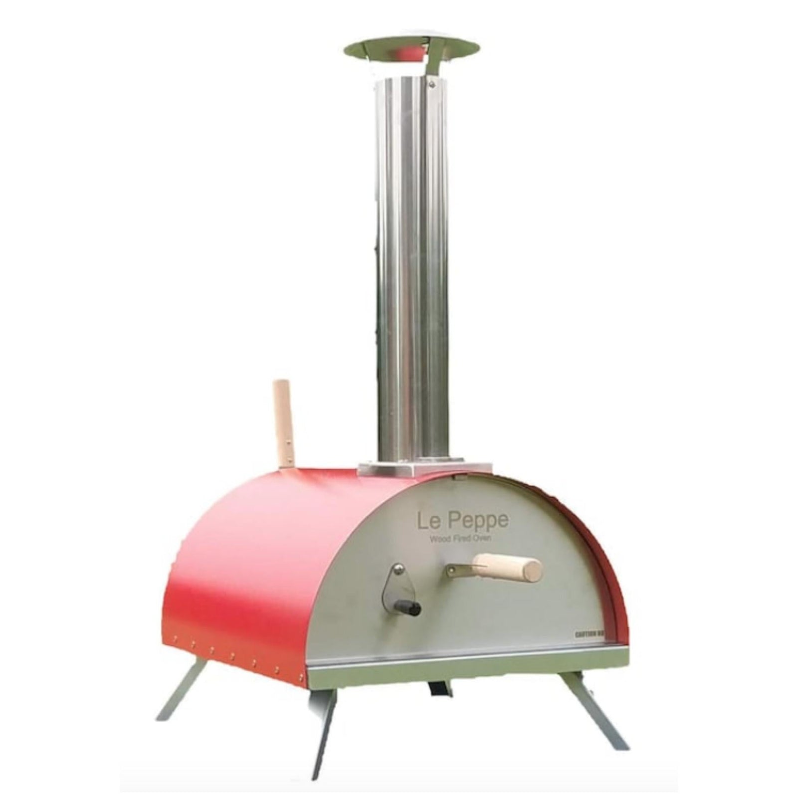 Le Peppe Portable Eco Wood-Fired Oven w/Deluxe Peel - Red