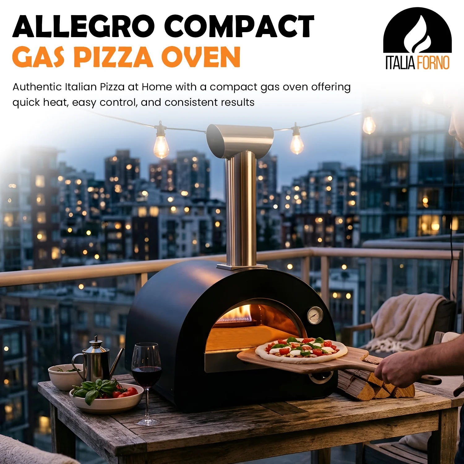 ItaliaForno Allegro Compact Gas Pizza Oven