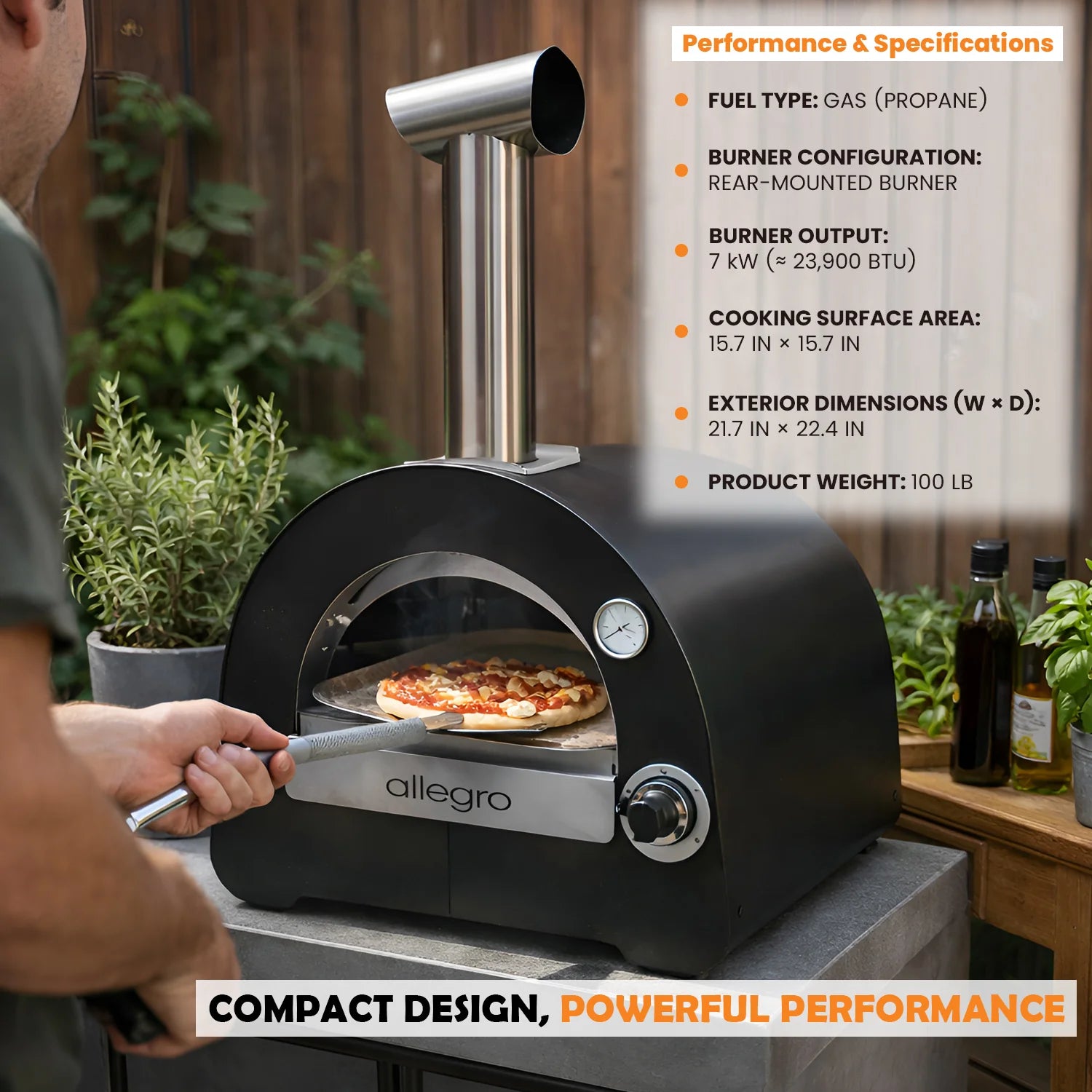 ItaliaForno Allegro Compact Gas Pizza Oven