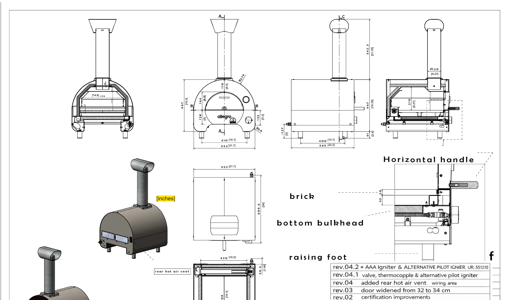 ItaliaForno Allegro Compact Gas Pizza Oven