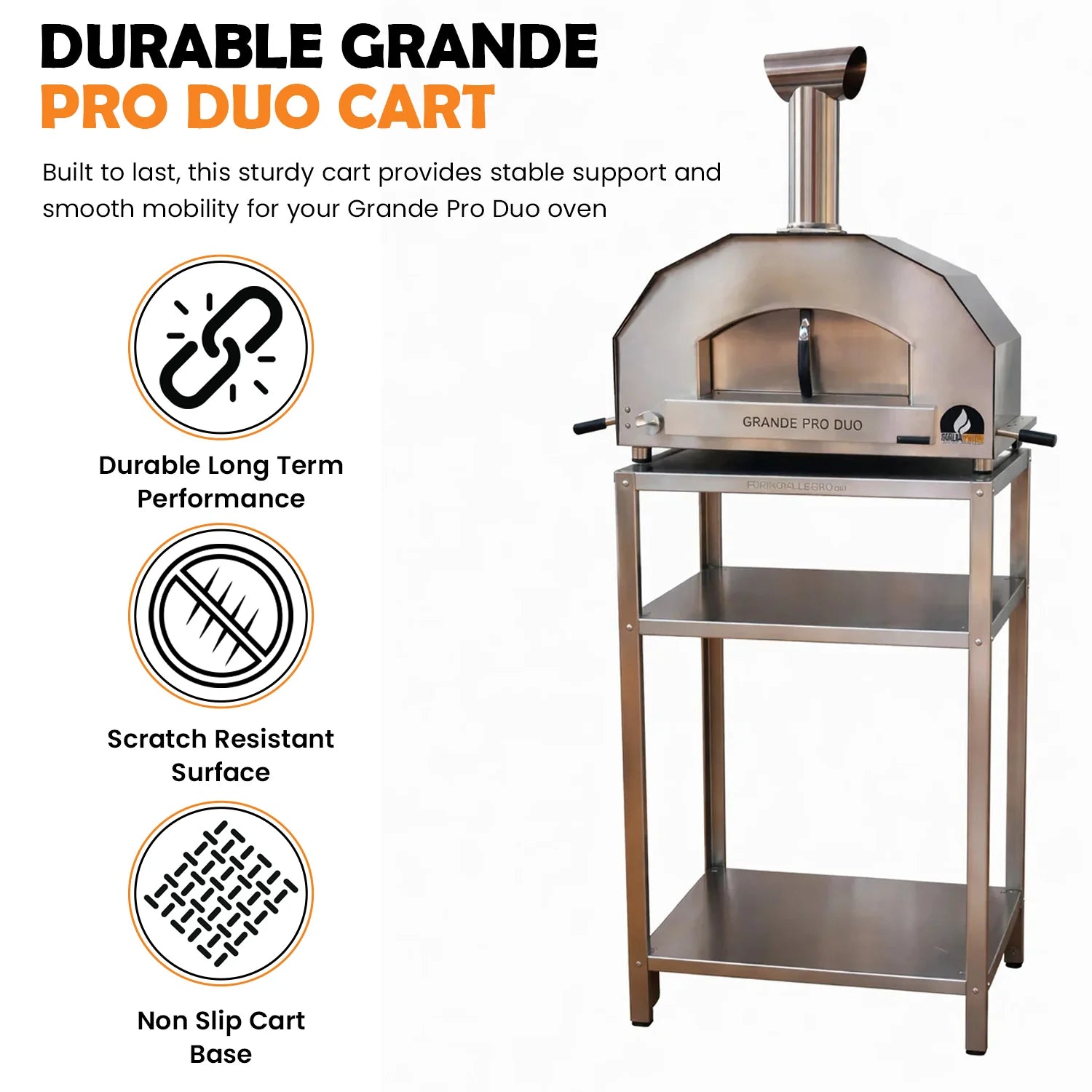 ItaliaForno Oven Cart for Grande Pro Duo