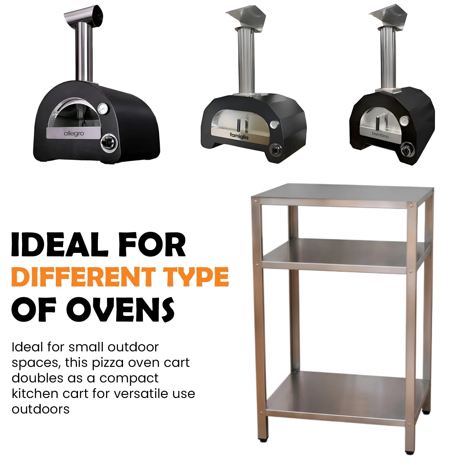 ItaliaForno Oven Cart for Compact Series