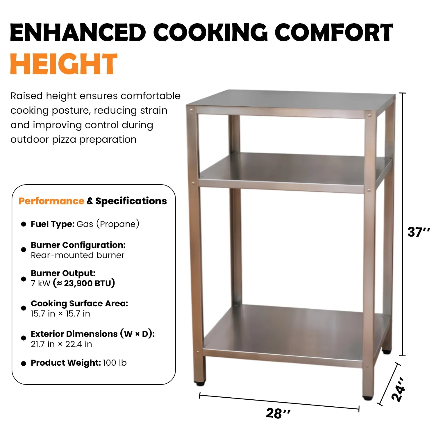 ItaliaForno Oven Cart for Compact Series