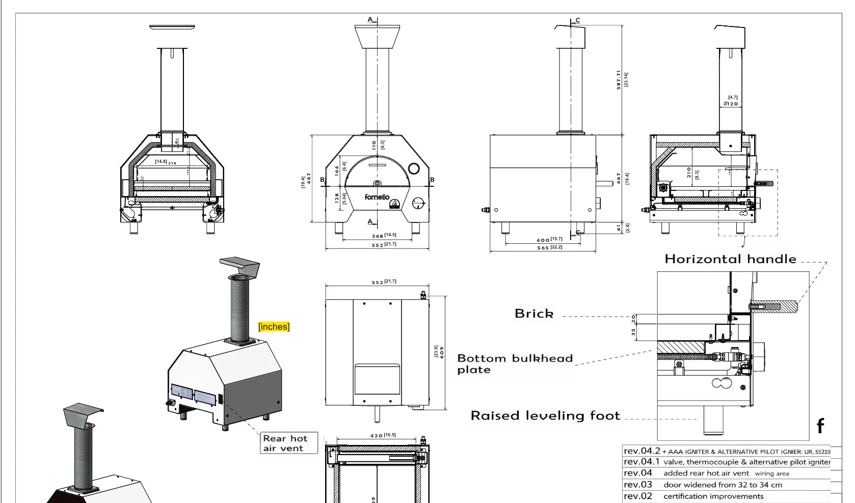 ItaliaForno Fornello Compact Gas Pizza Oven