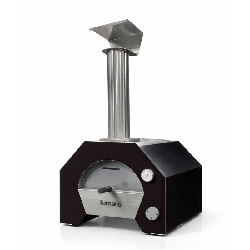 ItaliaForno Fornello compact gas pizza oven with five-sided black dome