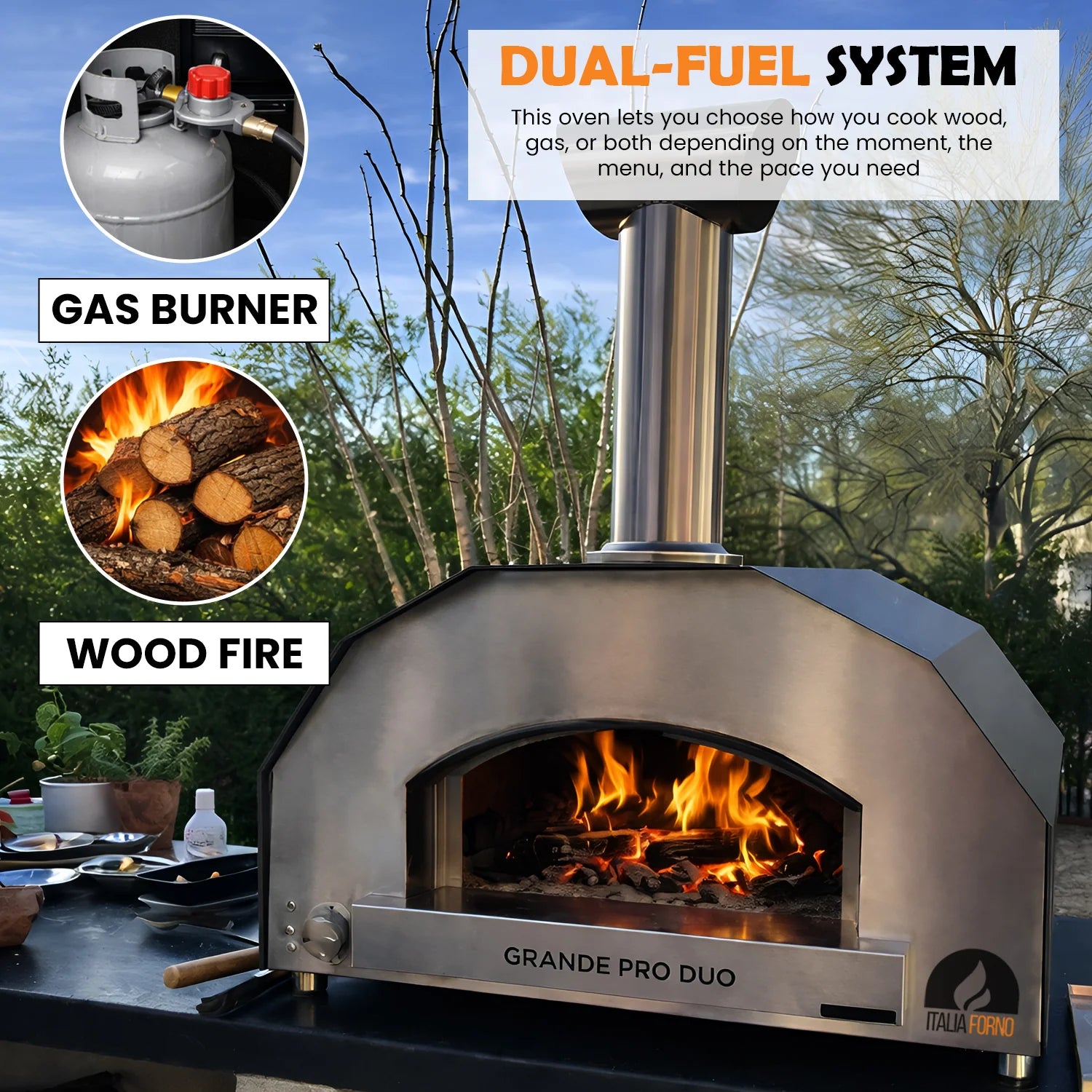 ItaliaForno Grande Pro Duo Hybrid Pizza Oven