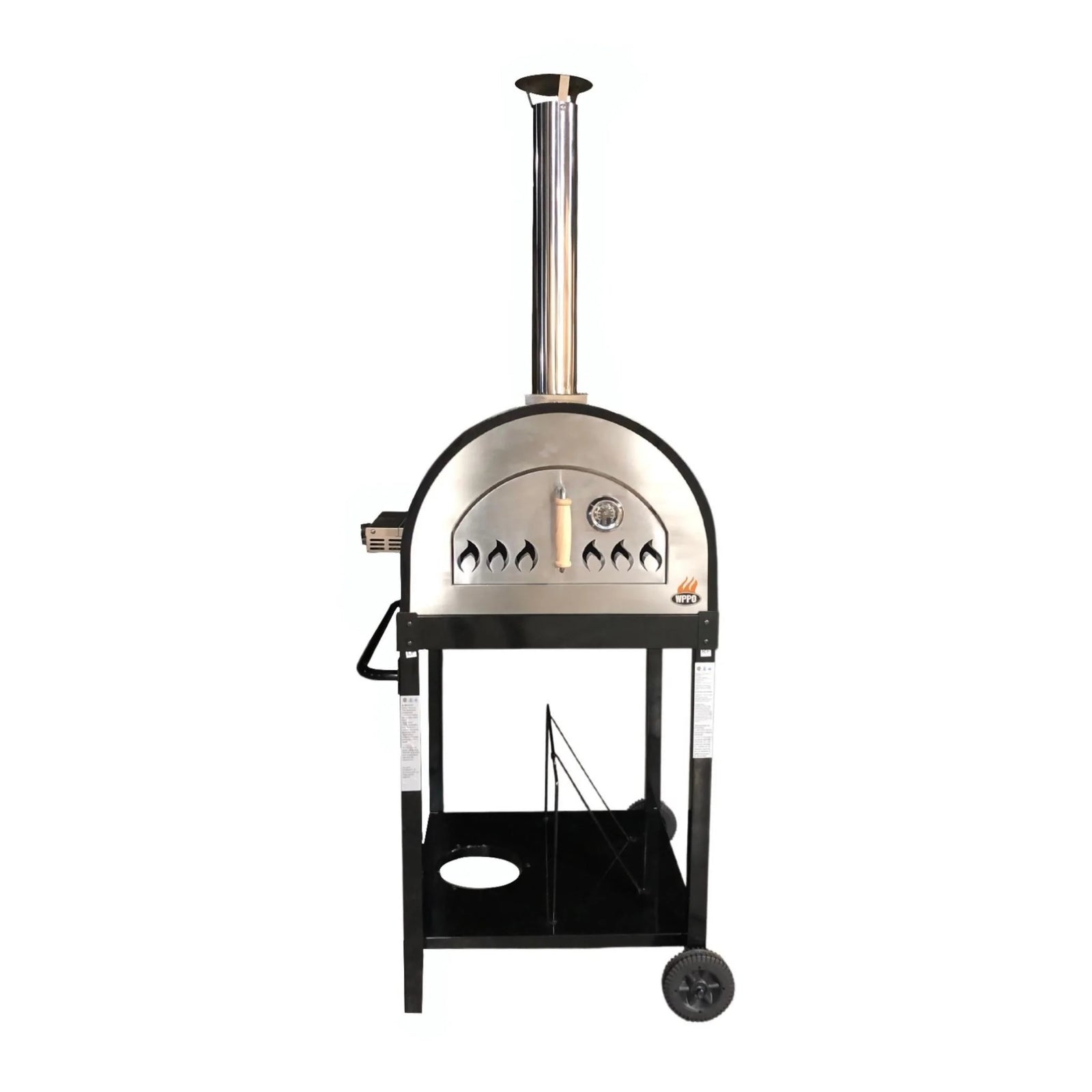 Hybrid 25" Wood/Gas-Fired Oven/Pizza Oven - Red, Includes Gas Attachment