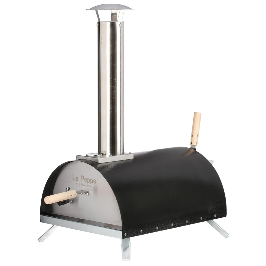 Le Peppe Portable Eco Wood-Fired Oven w/Deluxe Peel - Black