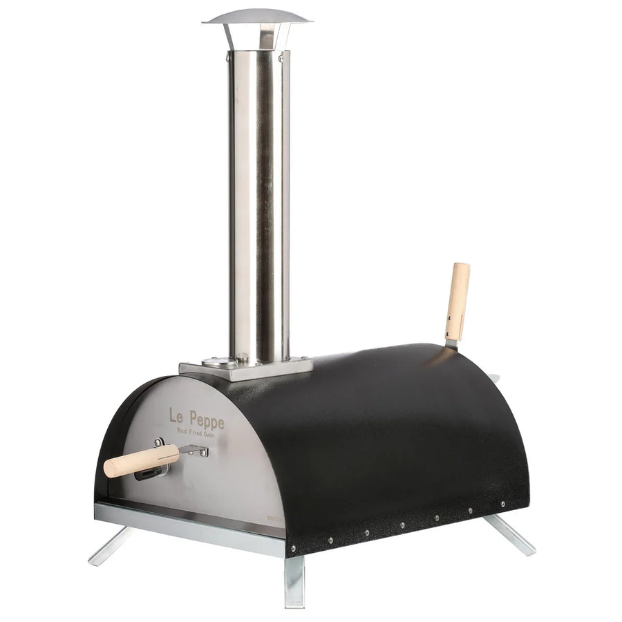 Le Peppe Portable Eco Wood-Fired Oven w/Deluxe Peel - Black